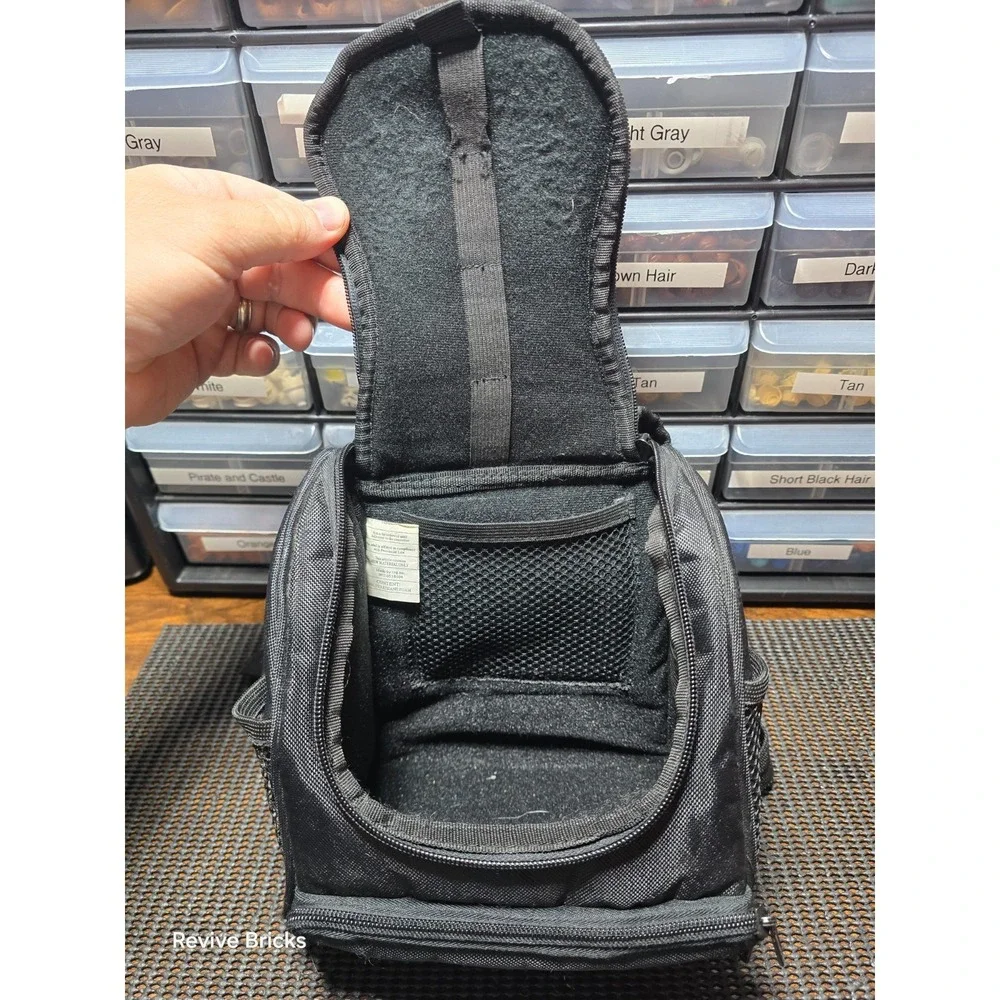 Official Nintendo Handheld Mini Backpack Travel Bag Case Black / Navy Great Cond